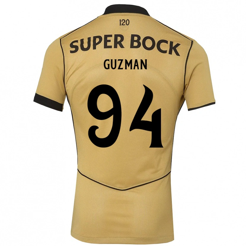 Danxen Criança Camisola Víctor Guzmán #94 Goldenrod Preto Alternativa 2026/27 Camisa