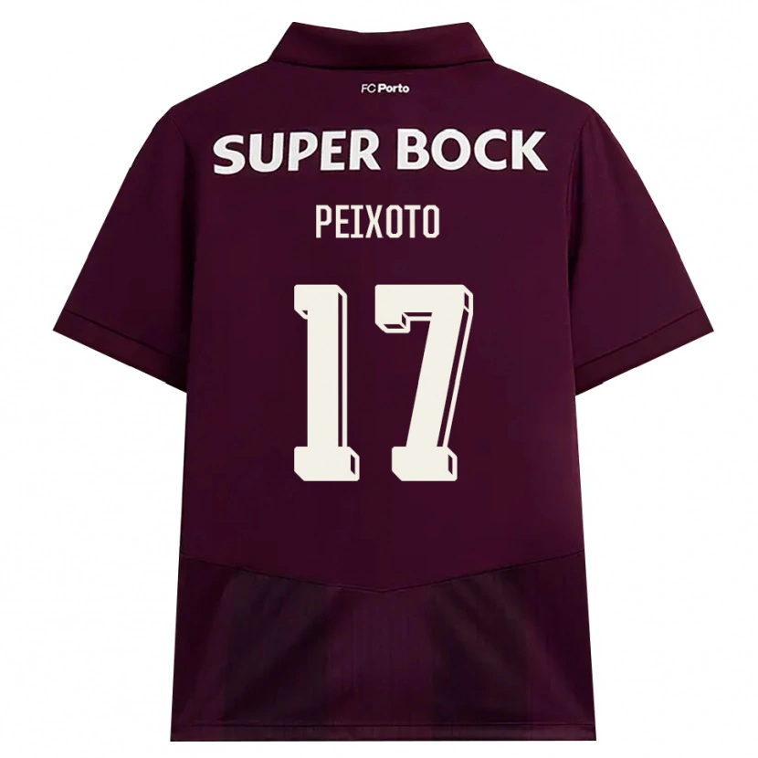 Danxen Criança Camisola Tomás Peixoto #17 Borgonha Branco Alternativa 2026/27 Camisa