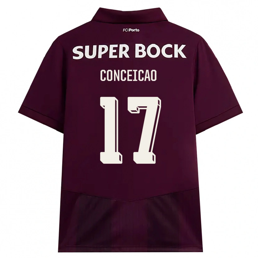 Danxen Criança Camisola Rodrigo Conceicao #17 Borgonha Branco Alternativa 2026/27 Camisa