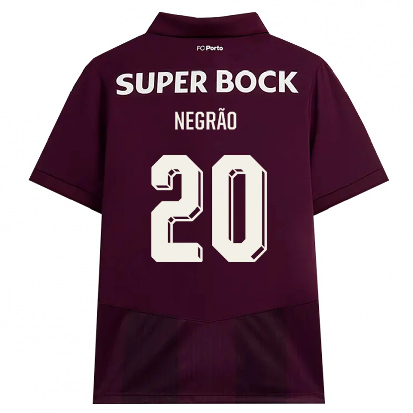 Danxen Criança Camisola Maria Negrão #20 Borgonha Branco Alternativa 2026/27 Camisa