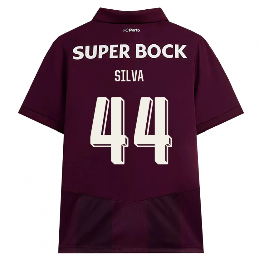 Danxen Criança Camisola Felipe Silva #44 Borgonha Branco Alternativa 2026/27 Camisa