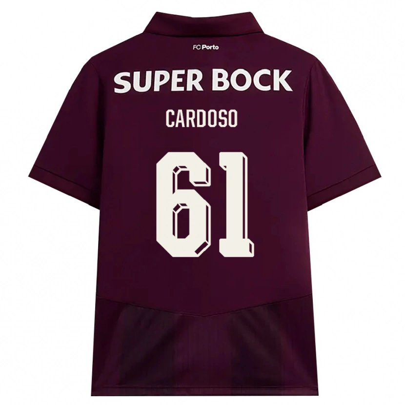 Danxen Criança Camisola Ivan Cardoso #61 Borgonha Branco Alternativa 2026/27 Camisa