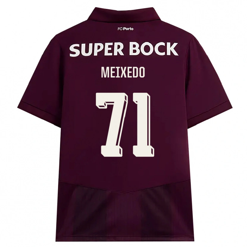 Danxen Criança Camisola Francisco Meixedo #71 Borgonha Branco Alternativa 2026/27 Camisa