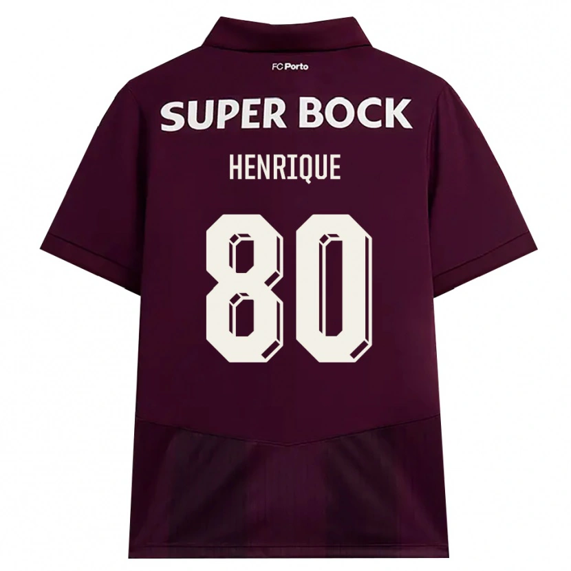 Danxen Criança Camisola Kaio Henrique #80 Borgonha Branco Alternativa 2026/27 Camisa