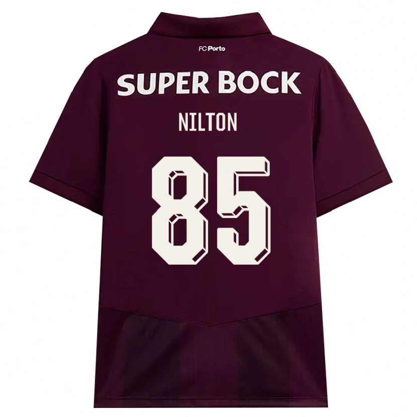 Danxen Criança Camisola Nilton #85 Borgonha Branco Alternativa 2026/27 Camisa