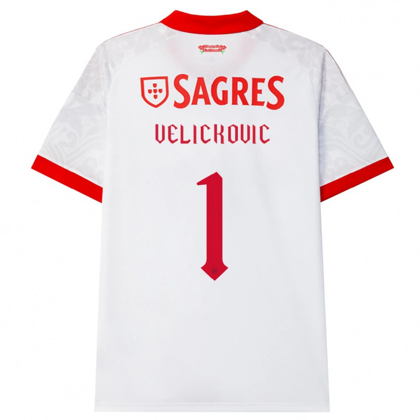 Danxen Criança Camisola Luka Velickovic #1 Branco Vermelho Amarelo Alternativa 2026/27 Camisa