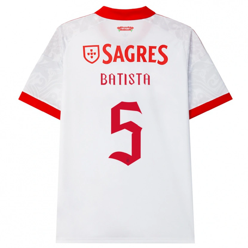 Danxen Criança Camisola Ricardo Batista #5 Branco Vermelho Amarelo Alternativa 2026/27 Camisa