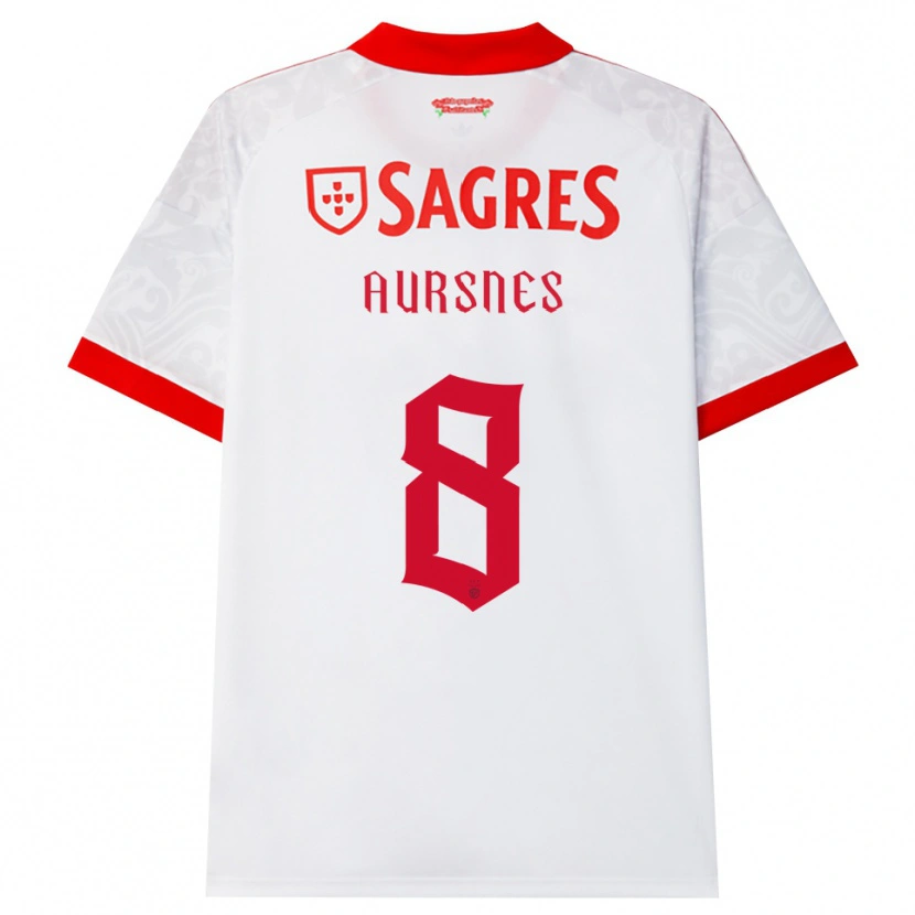 Danxen Criança Camisola Fredrik Aursnes #8 Branco Vermelho Amarelo Alternativa 2026/27 Camisa