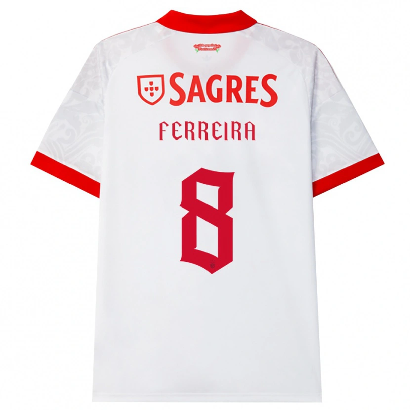 Danxen Criança Camisola Isaac Ferreira #8 Branco Vermelho Amarelo Alternativa 2026/27 Camisa