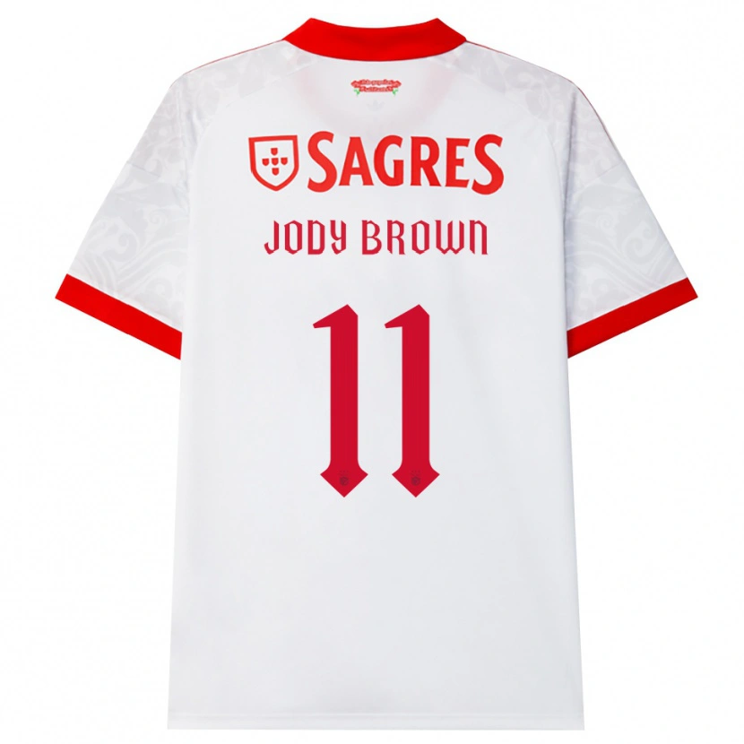Danxen Criança Camisola Jody Brown #11 Branco Vermelho Amarelo Alternativa 2026/27 Camisa