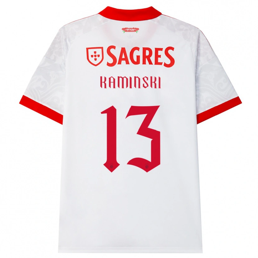 Danxen Criança Camisola Jakub Kamiński #13 Branco Vermelho Amarelo Alternativa 2026/27 Camisa