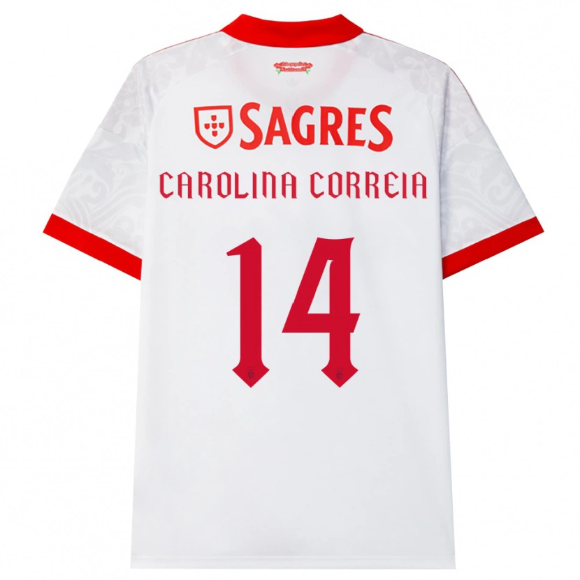 Danxen Criança Camisola Carolina Correia #14 Branco Vermelho Amarelo Alternativa 2026/27 Camisa