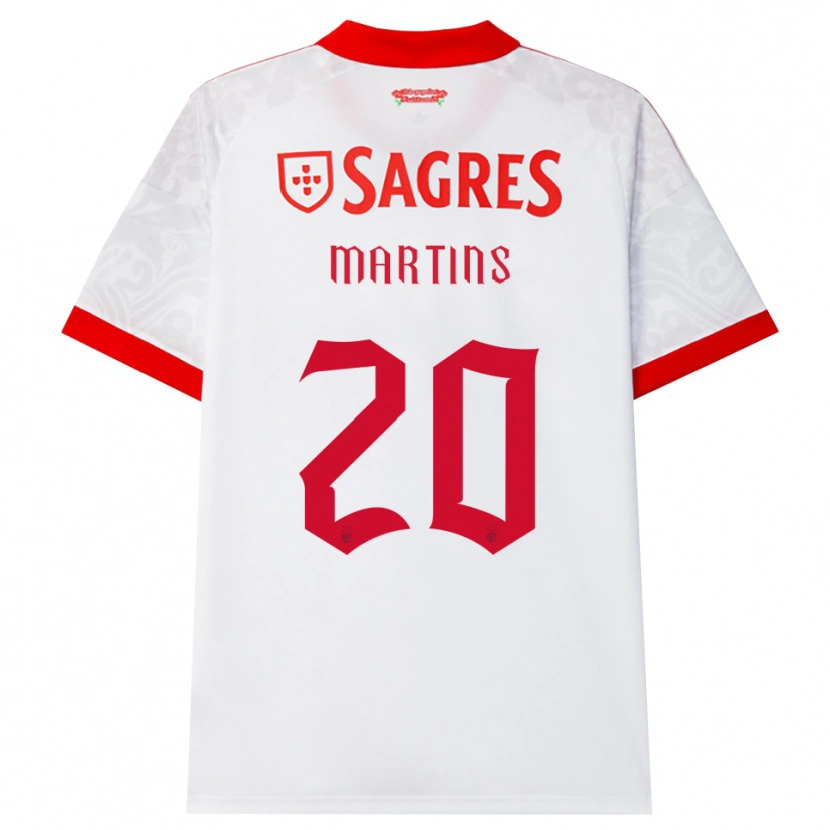 Danxen Criança Camisola Lara Martins #20 Branco Vermelho Amarelo Alternativa 2026/27 Camisa