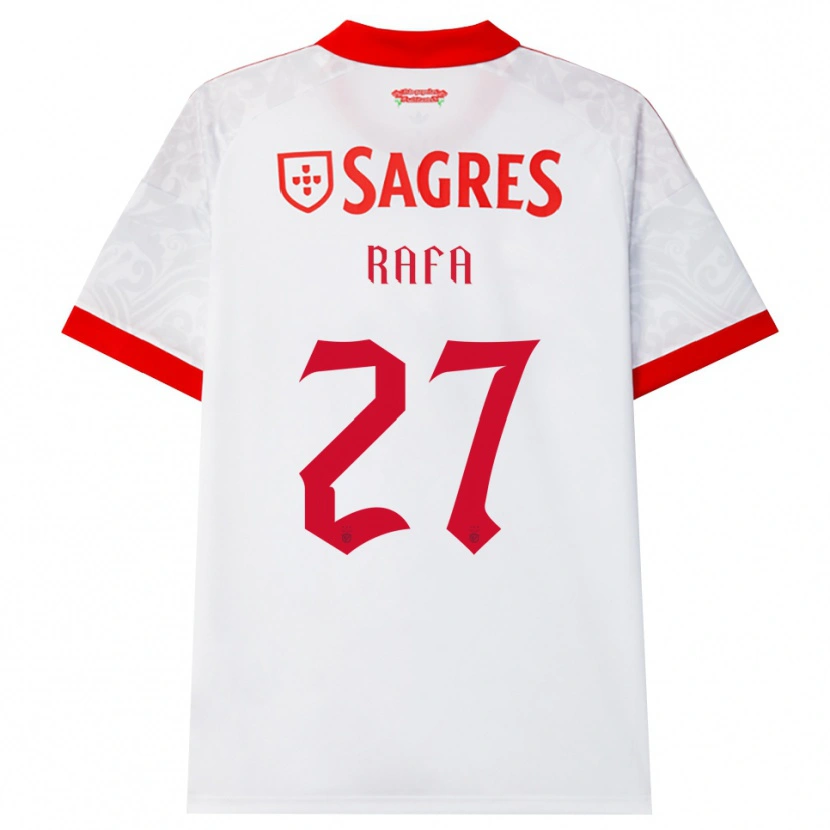 Danxen Criança Camisola Rafa Silva #27 Branco Vermelho Amarelo Alternativa 2026/27 Camisa