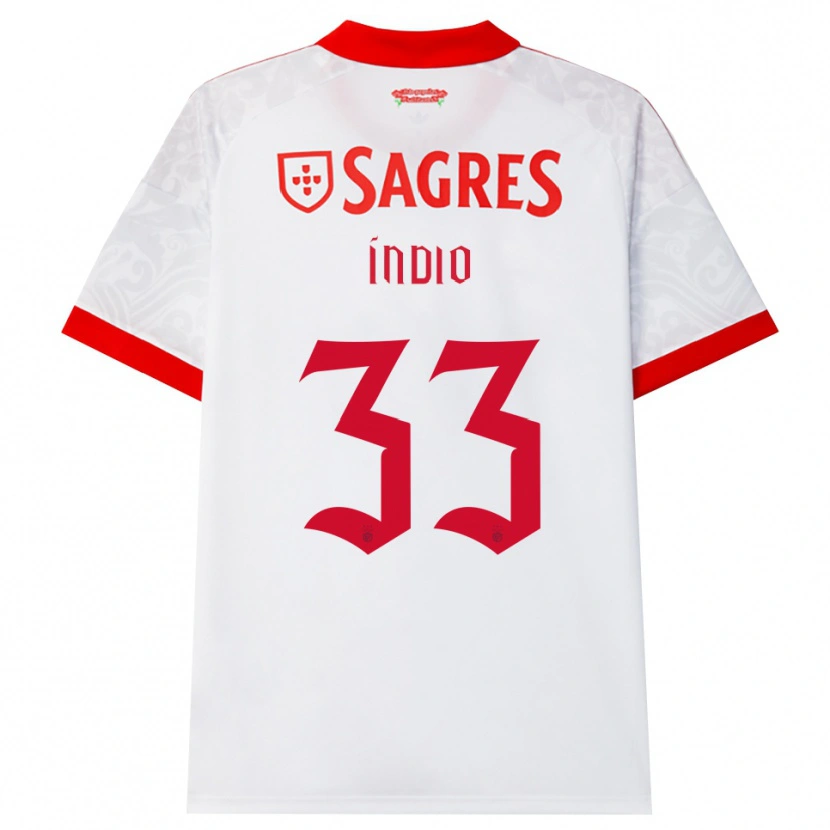 Danxen Criança Camisola Gabriel Índio #33 Branco Vermelho Amarelo Alternativa 2026/27 Camisa