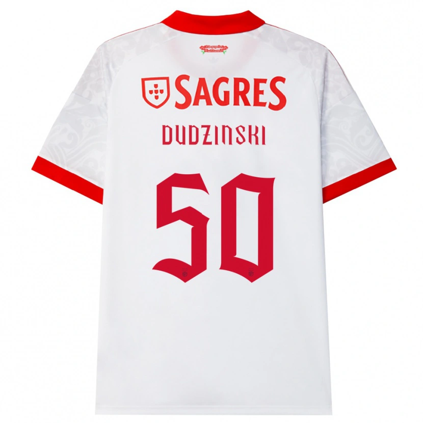 Danxen Criança Camisola Marcel Dudzinski #50 Branco Vermelho Amarelo Alternativa 2026/27 Camisa