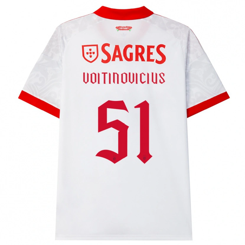 Danxen Criança Camisola Arnas Voitinovičius #51 Branco Vermelho Amarelo Alternativa 2026/27 Camisa