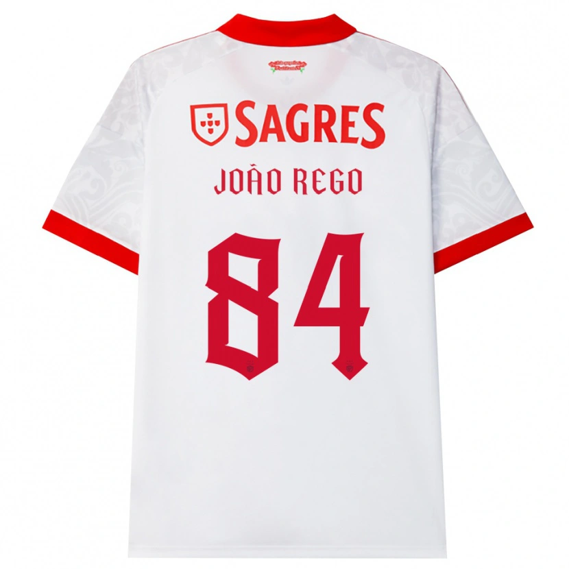 Danxen Criança Camisola João Rego #84 Branco Vermelho Amarelo Alternativa 2026/27 Camisa