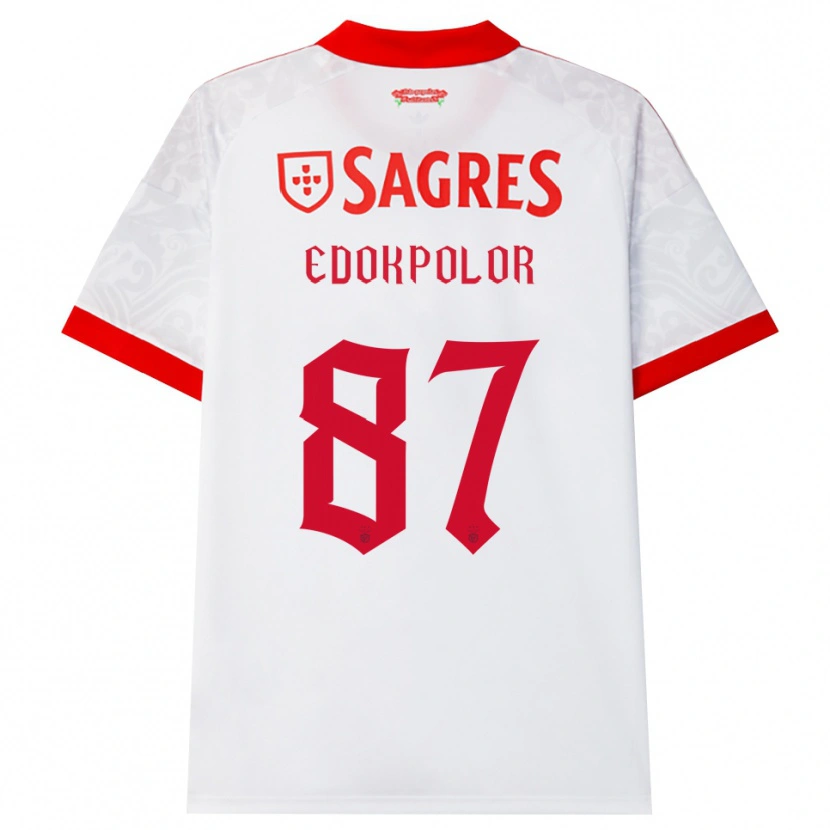 Danxen Criança Camisola Peter Edokpolor #87 Branco Vermelho Amarelo Alternativa 2026/27 Camisa