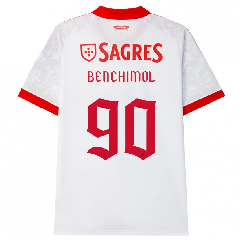 Danxen Criança Camisola Benchimol #90 Branco Vermelho Amarelo Alternativa 2026/27 Camisa