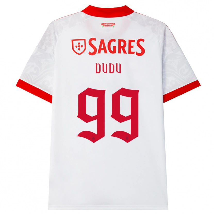 Danxen Criança Camisola Dudu #99 Branco Vermelho Amarelo Alternativa 2026/27 Camisa