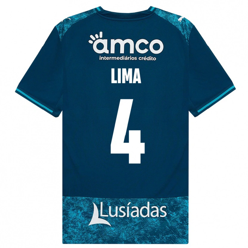 Danxen Criança Camisola Guilherme Lima #4 Darkslategray Mediumturquoise Alternativa 2026/27 Camisa
