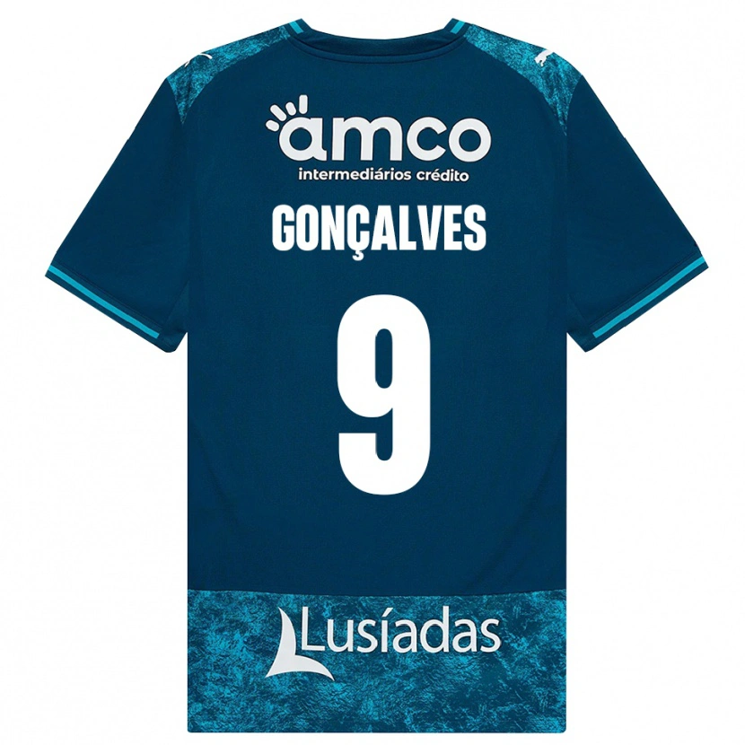 Danxen Criança Camisola João Gonçalves #9 Darkslategray Mediumturquoise Alternativa 2026/27 Camisa