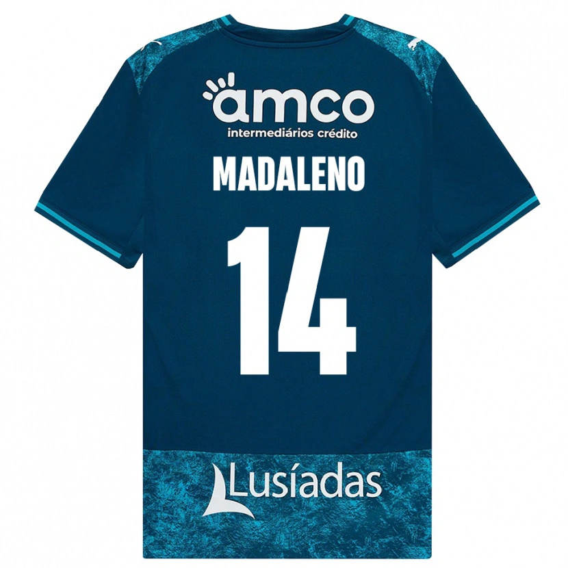 Danxen Criança Camisola Diogo Madaleno #14 Darkslategray Mediumturquoise Alternativa 2026/27 Camisa