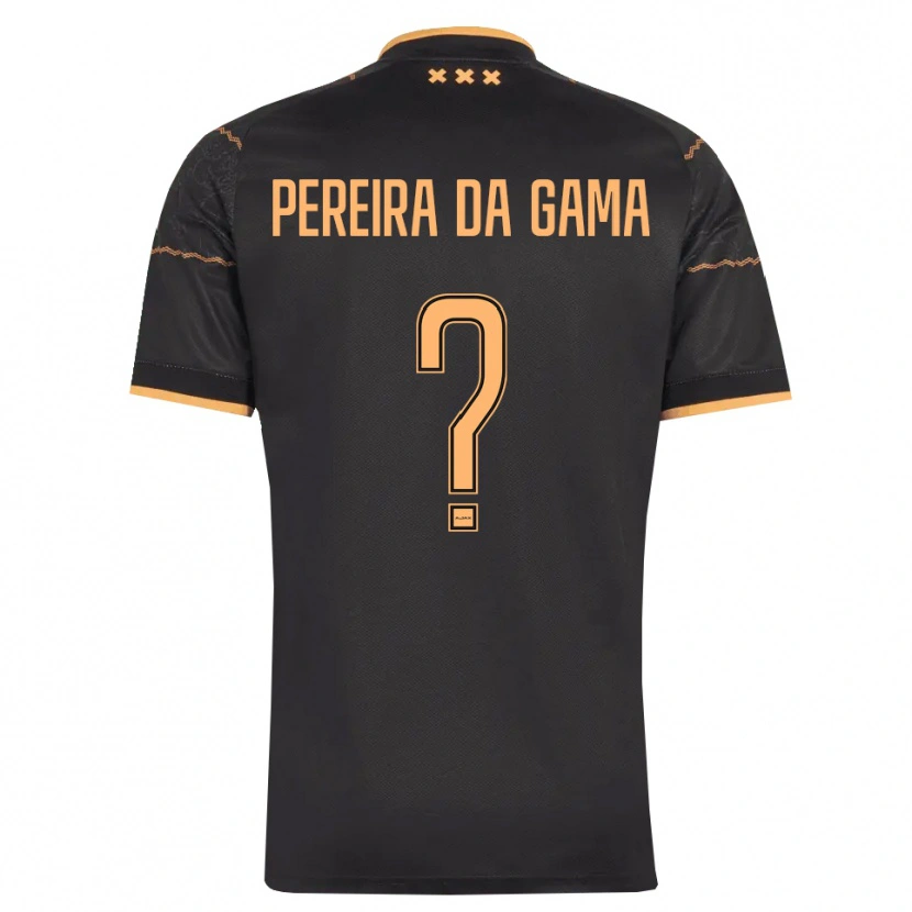 Danxen Criança Camisola Haniel Pereira Da Gama #0 Preto Laranja Alternativa 2026/27 Camisa
