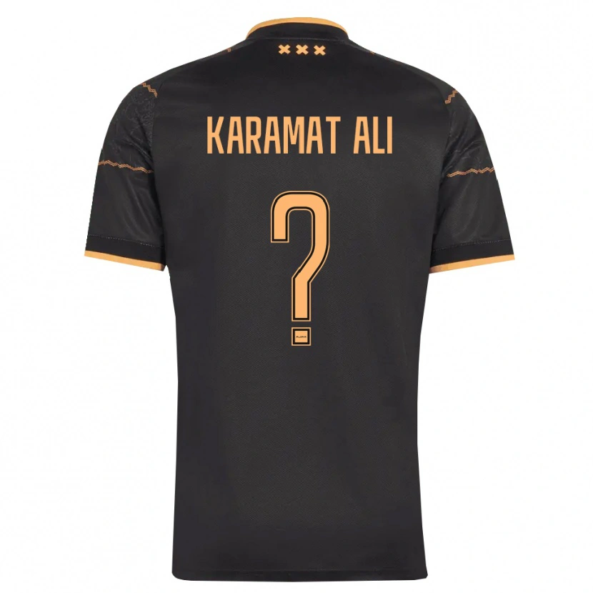 Danxen Criança Camisola Yaïr Karamat Ali #0 Preto Laranja Alternativa 2026/27 Camisa