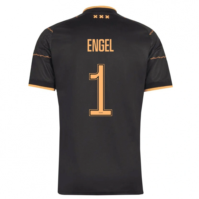 Danxen Criança Camisola Mark Engel #1 Preto Laranja Alternativa 2026/27 Camisa