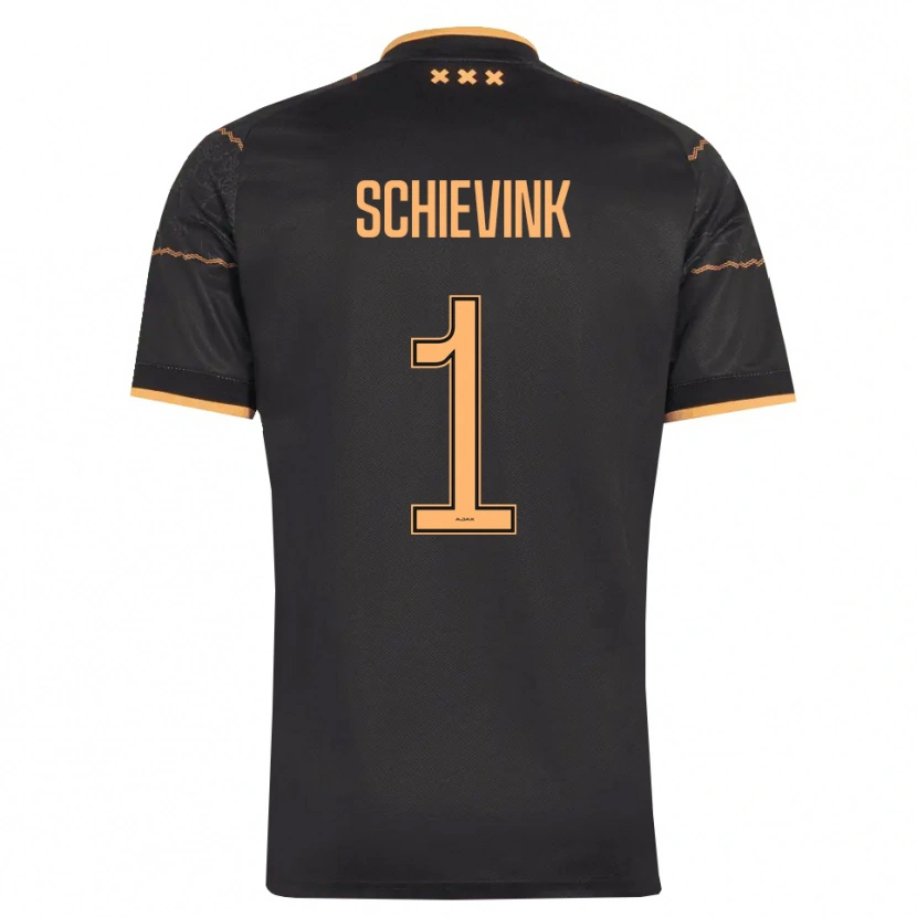 Danxen Criança Camisola Floris Schievink #1 Preto Laranja Alternativa 2026/27 Camisa