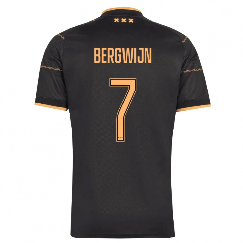 Danxen Criança Camisola Steven Bergwijn #7 Preto Laranja Alternativa 2026/27 Camisa