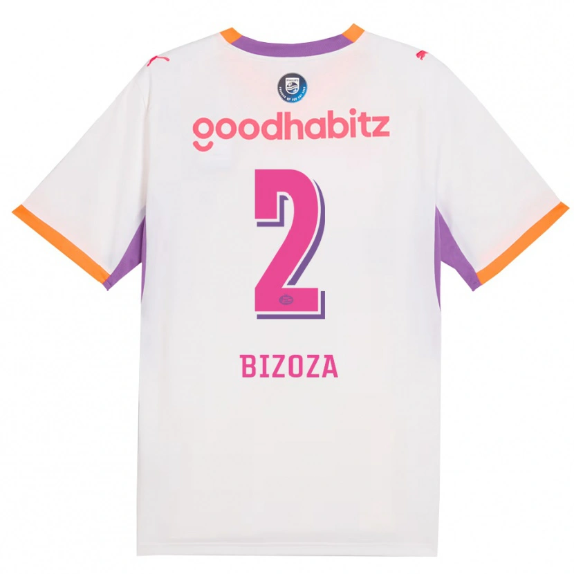 Danxen Criança Camisola Kevin Bizoza #2 Branco Roxo Laranja Alternativa 2026/27 Camisa