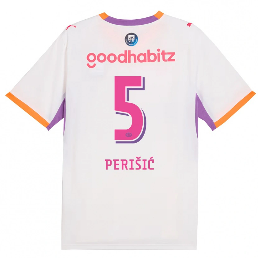Danxen Criança Camisola Ivan Perišić #5 Branco Roxo Laranja Alternativa 2026/27 Camisa