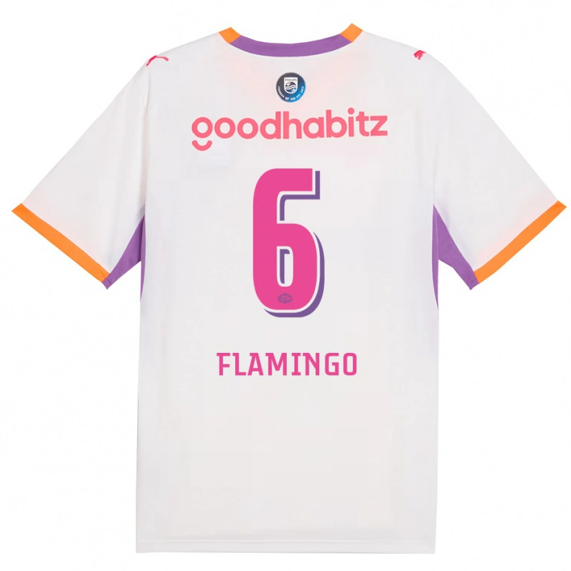 Danxen Criança Camisola Ryan Flamingo #6 Branco Roxo Laranja Alternativa 2026/27 Camisa