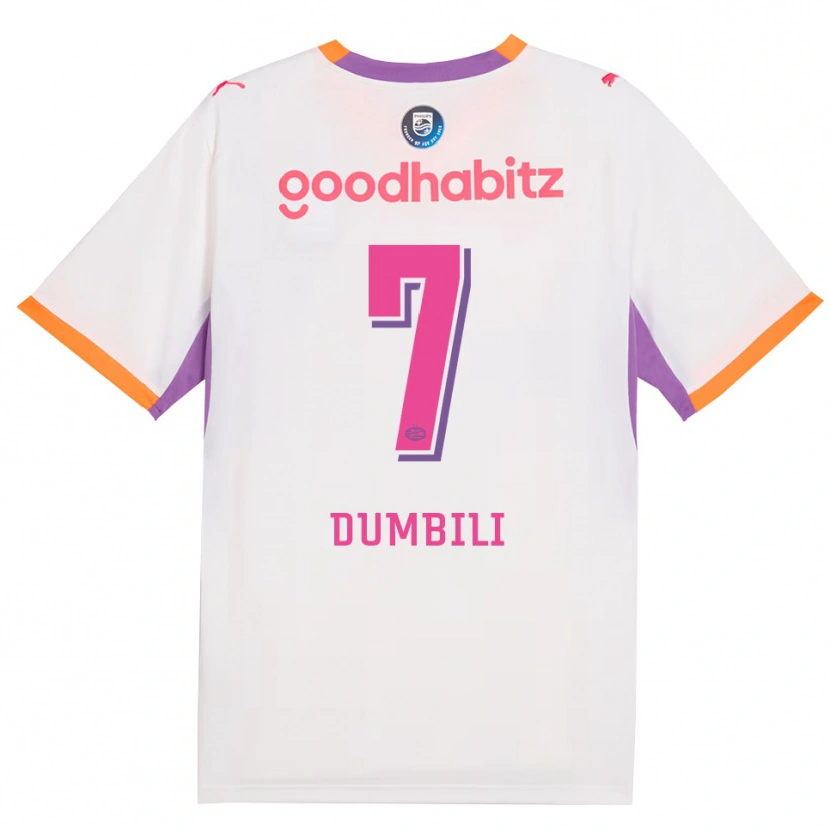 Danxen Criança Camisola Samuel Dumbili #7 Branco Roxo Laranja Alternativa 2026/27 Camisa