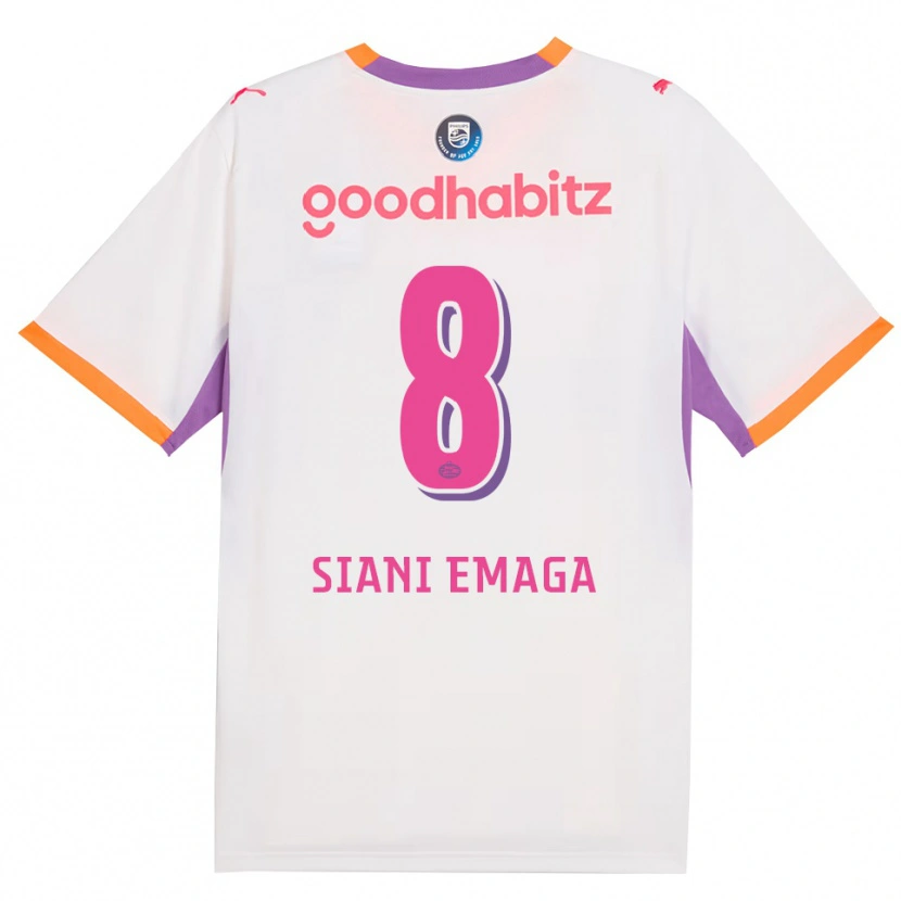 Danxen Criança Camisola Ezechiel Siani Emaga #8 Branco Roxo Laranja Alternativa 2026/27 Camisa
