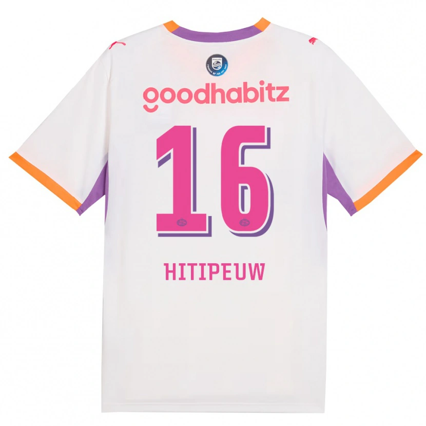 Danxen Criança Camisola Thaliro Hitipeuw #16 Branco Roxo Laranja Alternativa 2026/27 Camisa