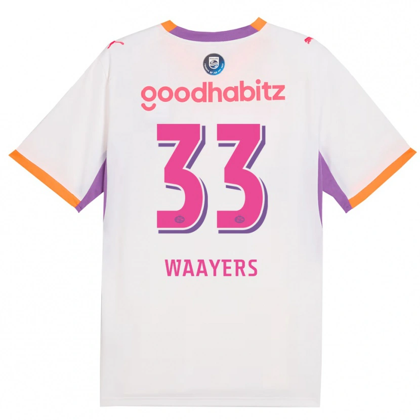 Danxen Criança Camisola Eus Waayers #33 Branco Roxo Laranja Alternativa 2026/27 Camisa