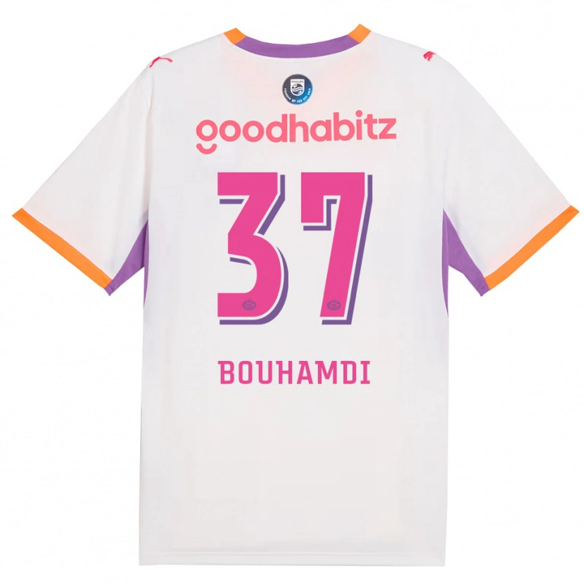 Danxen Criança Camisola Amir Bouhamdi #37 Branco Roxo Laranja Alternativa 2026/27 Camisa