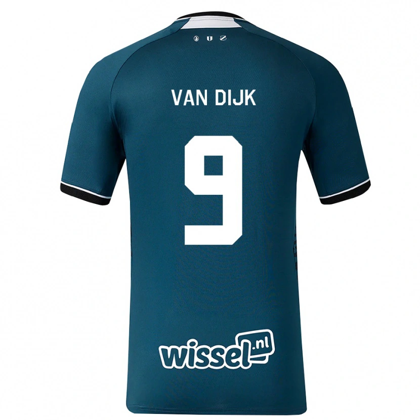 Danxen Criança Camisola Bright Van Dijk #9 Darkslategray Branco Alternativa 2026/27 Camisa