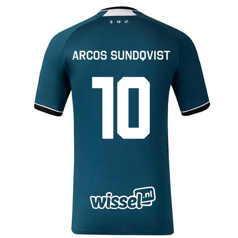Danxen Criança Camisola Gustav Arcos Sundqvist #10 Darkslategray Branco Alternativa 2026/27 Camisa