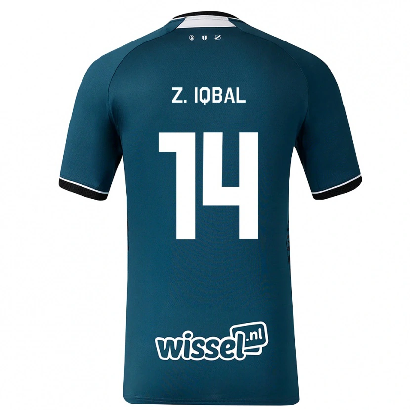 Danxen Criança Camisola Zidane Iqbal #14 Darkslategray Branco Alternativa 2026/27 Camisa