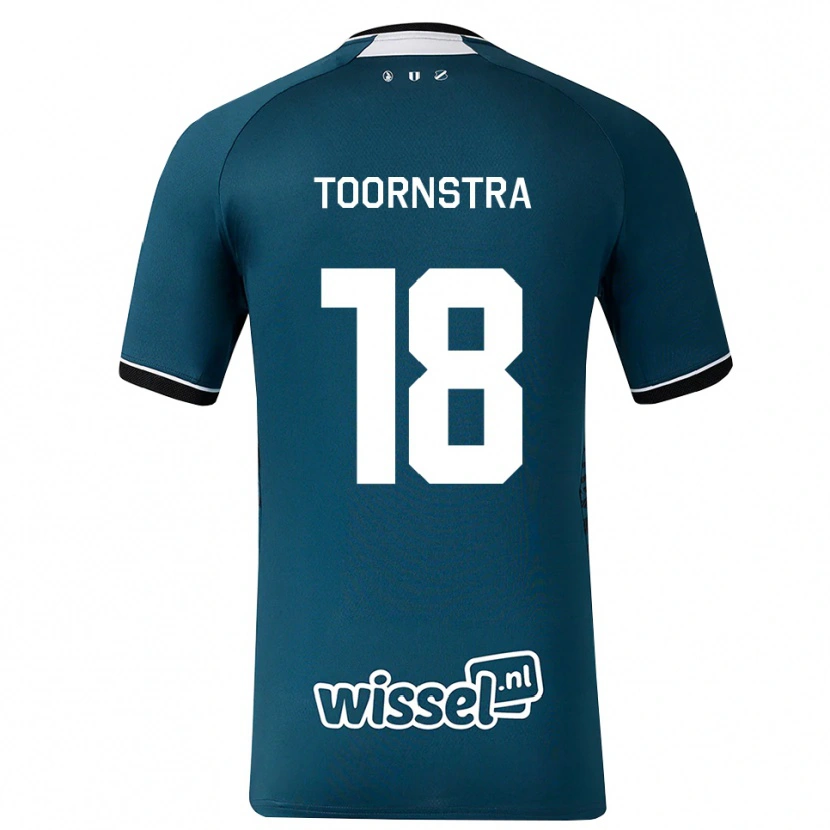Danxen Criança Camisola Jens Toornstra #18 Darkslategray Branco Alternativa 2026/27 Camisa