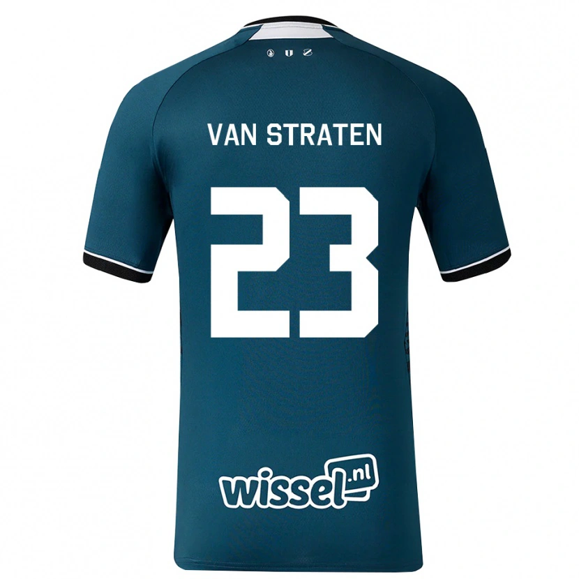 Danxen Criança Camisola Dieke Van Straten #23 Darkslategray Branco Alternativa 2026/27 Camisa