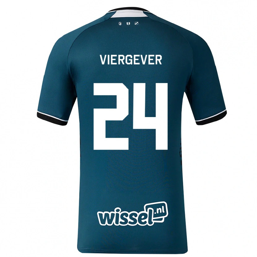 Danxen Criança Camisola Nick Viergever #24 Darkslategray Branco Alternativa 2026/27 Camisa