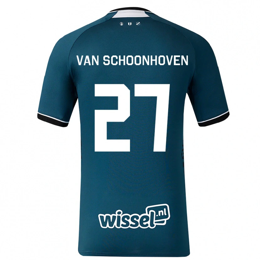 Danxen Criança Camisola Nurija Van Schoonhoven #27 Darkslategray Branco Alternativa 2026/27 Camisa