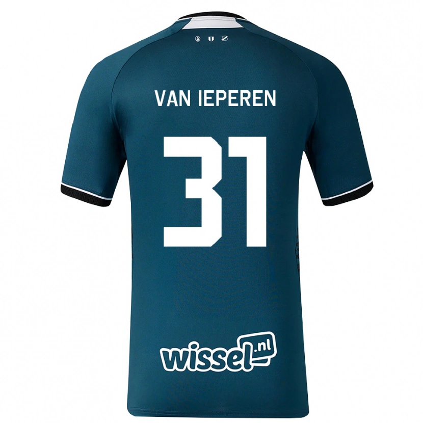 Danxen Criança Camisola Julius Van Ieperen #31 Darkslategray Branco Alternativa 2026/27 Camisa