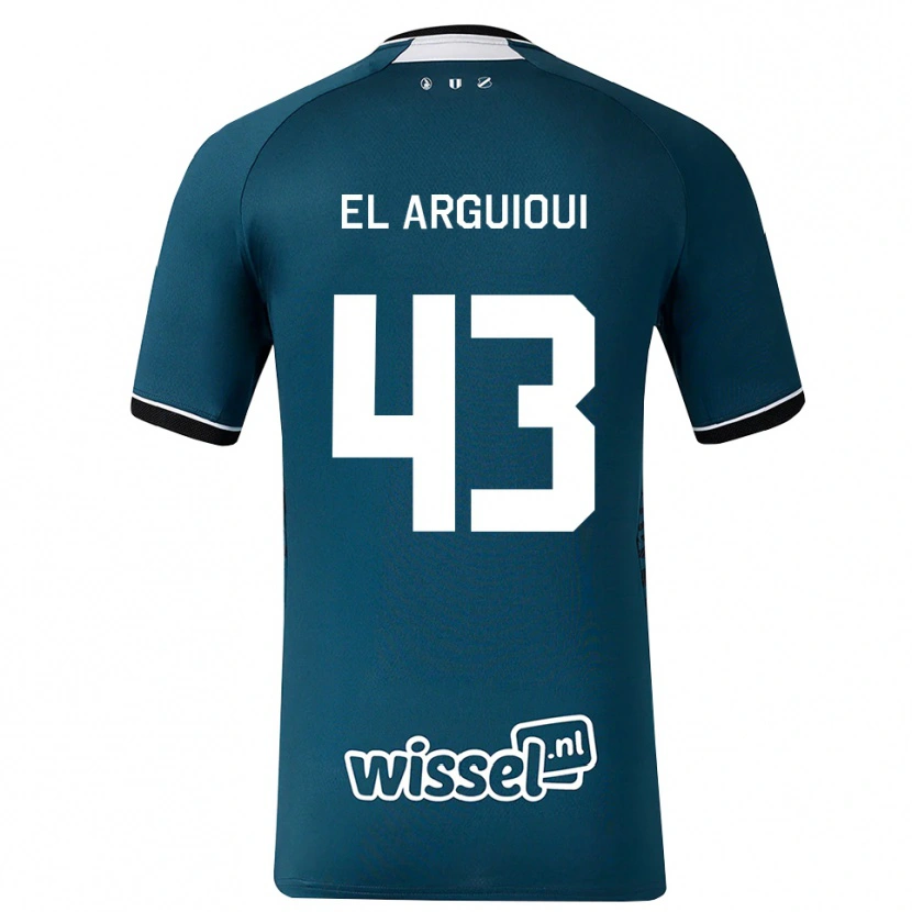 Danxen Criança Camisola Rafik El Arguioui #43 Darkslategray Branco Alternativa 2026/27 Camisa